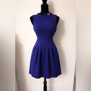H&M Royal Blue Pleated Mini Dress | Size 2 | Sleeveless